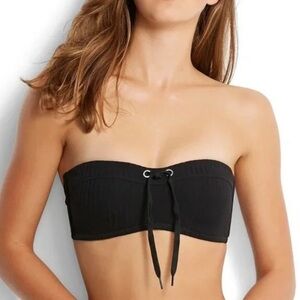 Seafolly Inka Rib Bustier Bandeau Bikini Top